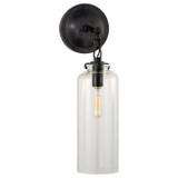 Sconces Single Glass by Visual Comfort Signature ( 268 | TOB 2225BZ/G3-CG Katie Cylider ) 