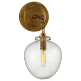 Sconces Single Glass by Visual Comfort Signature ( 268 | TOB 2225HAB/G2-SG Katie Acorn ) 