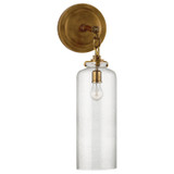 Sconces Single Glass by Visual Comfort Signature ( 268 | TOB 2225HAB/G3-SG Katie Cylider ) 