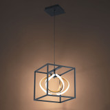 Pendants Open Frame by W.A.C. Lighting ( 34 | PD-73210-BK/GL Sinclair ) 
