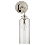 Sconces Single Glass by Visual Comfort Signature ( 268 | TOB 2225PN/G3-CG Katie Cylider ) 