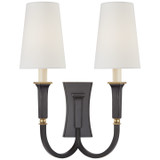 Sconces Double Candle by Visual Comfort Signature ( 268 | TOB 2273BZ/HAB-L Delphia ) 