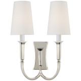 Sconces Double Candle by Visual Comfort Signature ( 268 | TOB 2273PN-L Delphia ) 