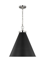 Pendants Metal Shade by Visual Comfort Studio ( 454 | CP1281MBKPN Wellfleet ) 