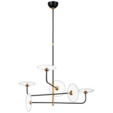 Mid. Chandeliers Glass Up by Visual Comfort Signature ( 268 | S 5692AI/HAB-CG Calvino ) 