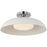 Semi-Flush Mts. Glass Down by Visual Comfort Signature ( 268 | AL 4040PN/WHT-WG Cyrus ) 
