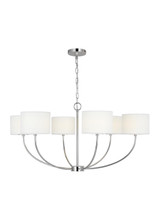 Mid. Chandeliers Drum Shade by Visual Comfort Studio ( 454 | KSC1046PN Sawyer ) 