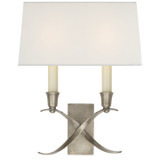 Sconces Double Candle by Visual Comfort Signature ( 268 | CHD 1190AN-L Cross Bouillotte ) 