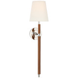Sconces Single Candle by Visual Comfort Signature ( 268 | TOB 2582PN/NAT-L Bryant Wrapped ) 