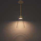 Mini Pendants Glass Down by W.A.C. Lighting ( 34 | PD-87214-AB Chandra ) 