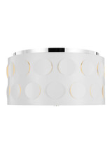 Flush Mounts Drum Shade by Visual Comfort Studio ( 454 | KSF1013PN Dottie ) 