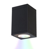 Exterior Ceiling Mount by W.A.C. Lighting ( 34 | DC-CD05-S-CC-BK Cube Arch ) 