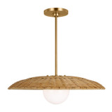 Pendants Glass Down by Visual Comfort Studio ( 454 | KSP1101BBS Mari ) 