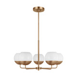 Mid. Chandeliers Glass Up by Visual Comfort Studio ( 454 | 3168105EN3-848 Alvin ) 