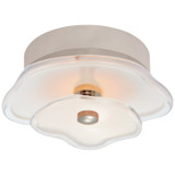 Flush Mounts Glass Down by Visual Comfort Signature ( 268 | KS 4063PN-CRE Leighton ) 