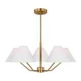 Mid. Chandeliers Glass Down by Visual Comfort Studio ( 454 | DJC1005SB Burke ) 