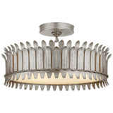 Semi-Flush Mts. Drum Shade by Visual Comfort Signature ( 268 | SK 4206BSL Leslie ) 