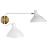 Sconces Double Glass by Visual Comfort Signature ( 268 | ARN 2071WHT Charlton ) 