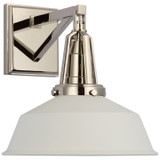 Sconces Single Glass by Visual Comfort Signature ( 268 | CHD 2455PN-WHT Layton ) 