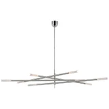 Large Chandeliers Geometric/Linear by Visual Comfort Signature ( 268 | KW 5595PN-SG Rousseau ) 