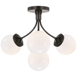 Semi-Flush Mts. Glass Down by Visual Comfort Signature ( 268 | KS 4407BZ-WG Prescott ) 