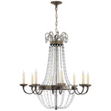 Mid. Chandeliers Empire/Basket by Visual Comfort Signature ( 268 | CHC 1408SHS-SG Paris Flea Market ) 