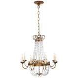 Mid. Chandeliers Empire/Basket by Visual Comfort Signature ( 268 | CHC 1426AB-SG Paris Flea Market ) 