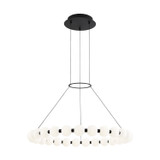 Mid. Chandeliers Glass Down by Visual Comfort Modern ( 182 | 700OBT30B-LED927 Orbet ) 