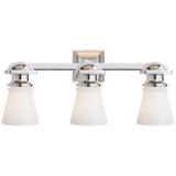 Bathroom Fixtures Three Lights by Visual Comfort Signature ( 268 | SL 2153PN-WG NY Subway ) 