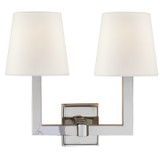 Sconces Double Candle by Visual Comfort Signature ( 268 | SL 2820PN-L Square Tube ) 