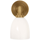 Sconces Single Glass by Visual Comfort Signature ( 268 | SL 2841HAB-WG Wilton ) 