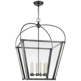 Foyer/Hall Lanterns Glass w/Frame by Visual Comfort Signature ( 268 | CHC 3440BZ-CG Riverside ) 