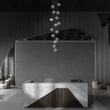 Large Chandeliers Multi-Port/Cascade by W.A.C. Lighting ( 34 | PD-19415R-BK Whirl ) 