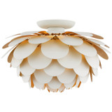 Semi-Flush Mts. Empire/Basket by Visual Comfort Signature ( 268 | CHC 4163WHT/G Cynara ) 