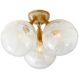 Semi-Flush Mts. Glass Down by Visual Comfort Signature ( 268 | ARN 4401HAB-WG Cristol ) 
