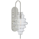 Sconces Single Glass by Visual Comfort Signature ( 268 | KW 2270PN-CG Tableau ) 