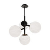 Mid. Chandeliers Glass Down by W.A.C. Lighting ( 34 | PD-23527-30-BK Quatrro ) 