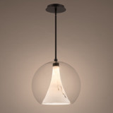 Pendants Glass Down by W.A.C. Lighting ( 34 | PD-25314-BK Chantilly ) 