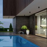Exterior Ceiling Mount by W.A.C. Lighting ( 34 | FM-W47205-40-BK Downtown ) 