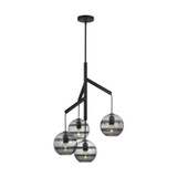 Mid. Chandeliers Glass Down by Visual Comfort Modern ( 182 | 700SDNMPR1KB Sedona ) 
