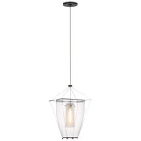 Foyer/Hall Lanterns Glass w/Frame by Visual Comfort Signature ( 268 | RB 5092BZ-CG Ovalle ) 