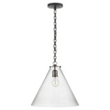 Pendants Glass Down by Visual Comfort Signature ( 268 | TOB 5226BZ/G6-SG Katie Conical ) 