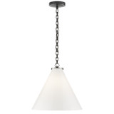 Pendants Glass Down by Visual Comfort Signature ( 268 | TOB 5226BZ/G6-WG Katie Conical ) 