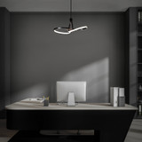 Mid. Chandeliers Ring/Halo by W.A.C. Lighting ( 34 | PD-35433-BK Mobius ) 