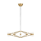 Mid. Chandeliers Glass Up by Visual Comfort Modern ( 182 | SLCH24927NB Lassell ) 