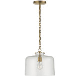 Mini Pendants Glass Down by Visual Comfort Signature ( 268 | TOB 5226HAB/G5-CG Katie Dome ) 