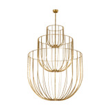 Large Chandeliers Empire/Basket by Visual Comfort Modern ( 182 | SLCH32927PAB Sanchi ) 