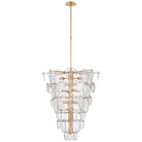 Mid. Chandeliers Glass Down by Visual Comfort Signature ( 268 | ARN 5452G-CSG Loire ) 