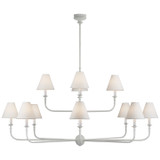 Large Chandeliers Candle by Visual Comfort Signature ( 268 | TOB 5453PW-L Piaf ) 