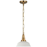 Mini Pendants Glass Down by Visual Comfort Signature ( 268 | CHC 5460AB-WHT Layton ) 
